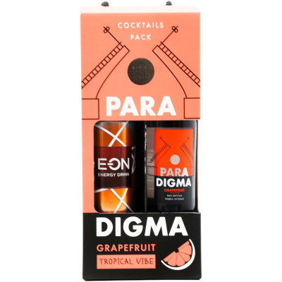 Водка Paradigma Grapefruit особая, 500мл + Энергетический напиток Eon Danger Berry, 450 мл