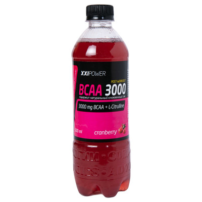 Напиток XXI Power BCAA 3000 со вкусом клюквы для питания спортсменов, 500мл