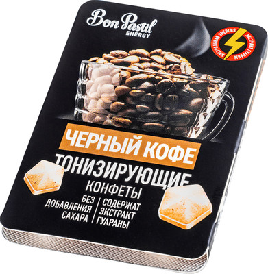 Конфеты Bon Pastil Energy черный кофе тонизирующие, 12г