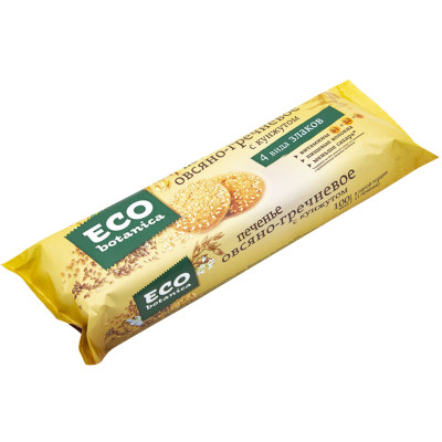 Печенье Eco Botanica овсяно-гречневое с кунжутом, 280г