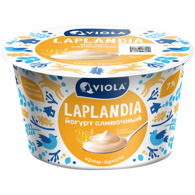 Йогурт сливочный Viola Laplandia крем-брюле 7%, 180г
