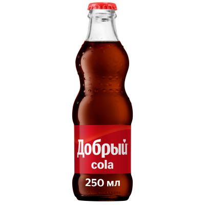 Напиток газированный Добрый Кола ароматизированный безалкогольный, 250мл