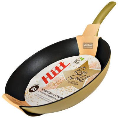Сковорода Hitt Rose Gold с антипригарным покрытием и индукцией, 28см