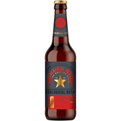 Пиво Dark Export Border Star тёмное пастеризованное фильтрованное 4.4%, 450мл