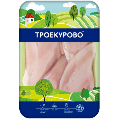 Филе цыплёнка-бройлера Троекурово полуфабрикат охлаждённое
