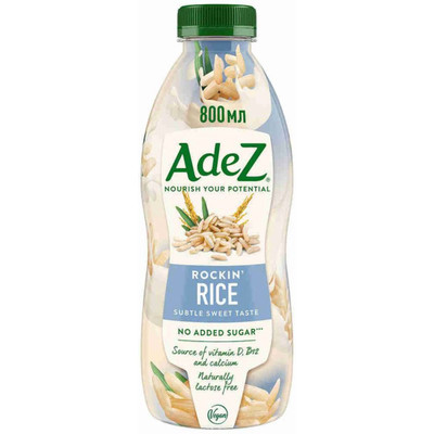 Напиток AdeZ Потрясающий рис обогащённый кальцием и витаминами ультрапастеризованный, 800мл