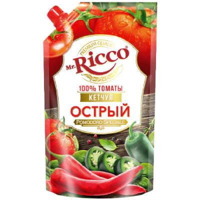 Кетчуп Mr. Ricco Pomodoro Speciale острый, 350г