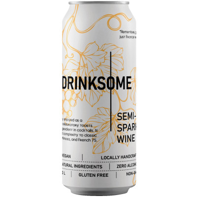 Напиток Drinksome Семи-Суит Спарклинг Вайн безалкогольный газированный с соком, 330мл
