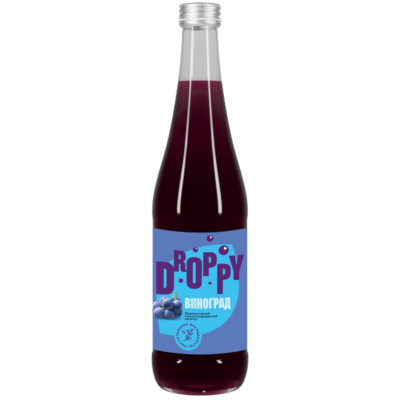 Напиток газированный Droppy Виноград безалкогольный, 500мл