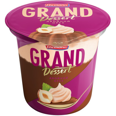 Пудинг молочный Grand Dessert Двойной орех со сливочным муссом 4.9%, 200г