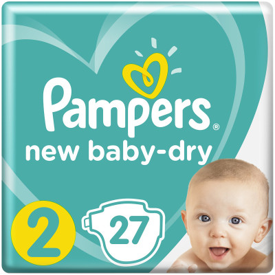 Подгузники Pampers New Baby Dry 4-8кг, 27шт