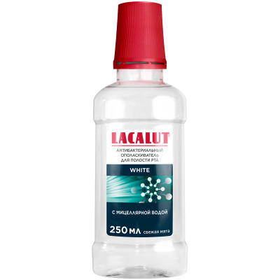 Ополаскиватель для полости рта Lacalut White антибактериальный, 250мл