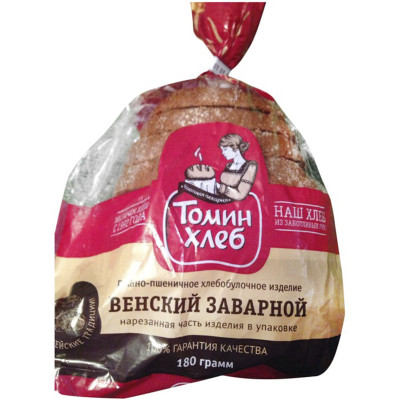 Хлеб Томин Хлеб Венский заварной нарезка, 180г