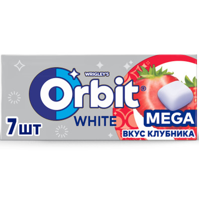 Жевательная резинка Orbit Mega Клубника без сахара, 16.4г