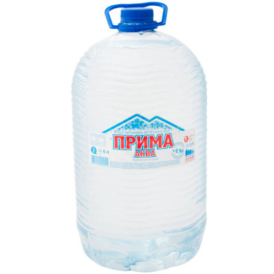 Вода Прима аква артезианская питьевая негазированная, 6л