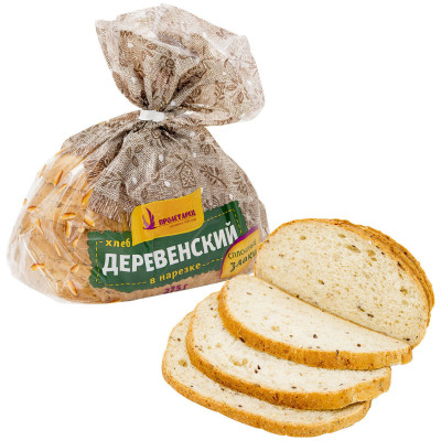 Хлеб Пролетарец Деревенский в упаковке нарезанный, 275г