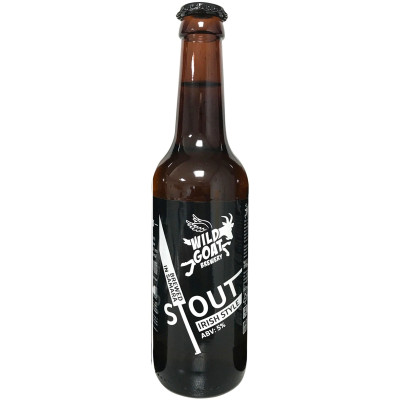 Пиво Stout тёмное непастеризованное нефильтрованное 5%, 330мл