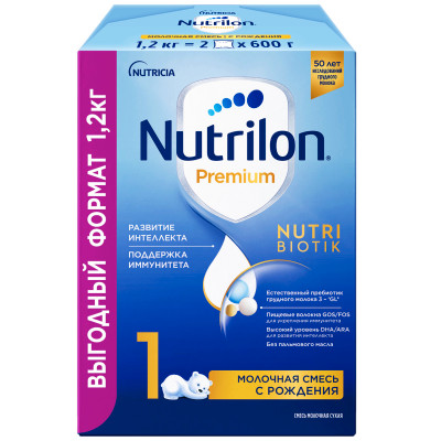 Смесь Nutrilon 1 Premium молочная с рождения, 1.2кг