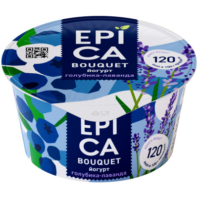 Йогурт Epica Bouquet с голубикой и экстрактом лаванды 4.8%, 130г