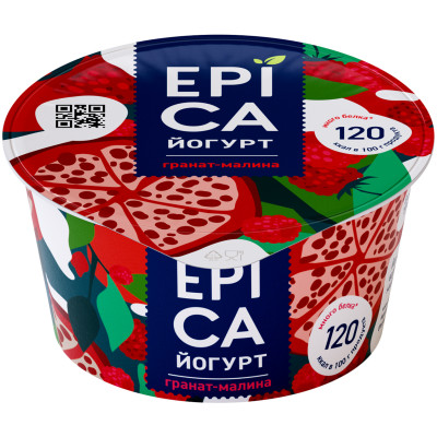 Йогурт Epica с гранатом и малиной 4.8%, 130г