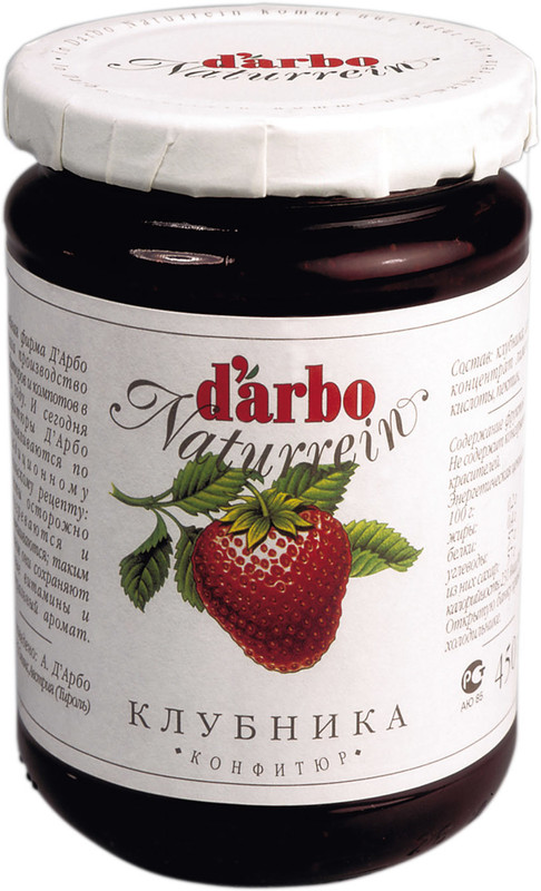 Конфитюр Darbo клубничный 50% фруктов, 450г