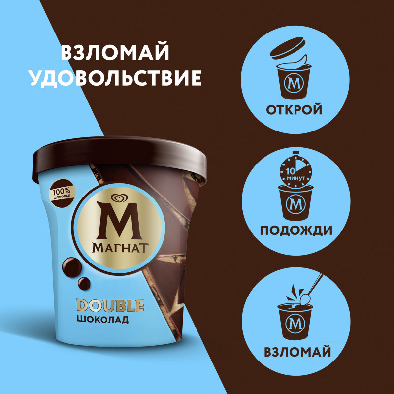 Мороженое Магнат Double Шоколад  10%, 310г — фото 5
