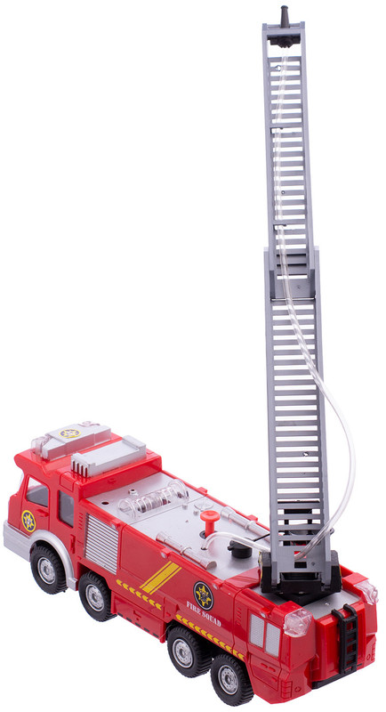 Машинка Big Motors пожарная с лестницей на батарейках со звуком и светом SY732 — фото 9
