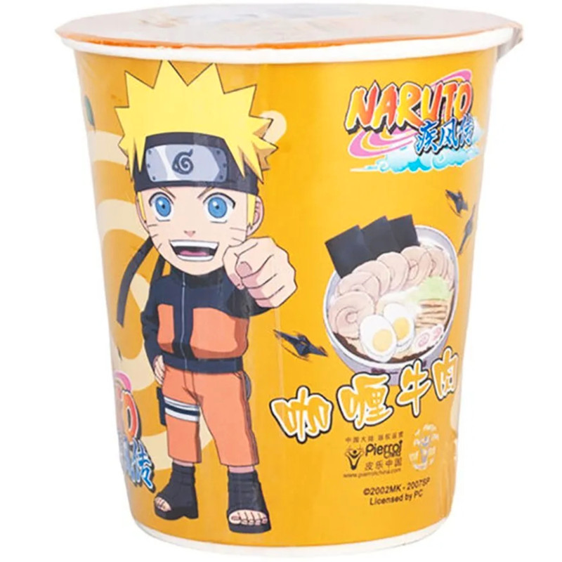 Лапша Naruto Ичираку Рамен со вкусом карри с говядиной быстрого приготовления, 61г