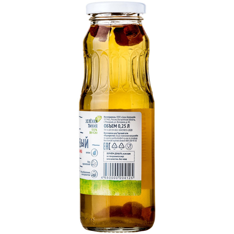 Напиток безалкольный берёзовый с плодами шиповника негазированный Зелёная Линия, 250мл — фото 1