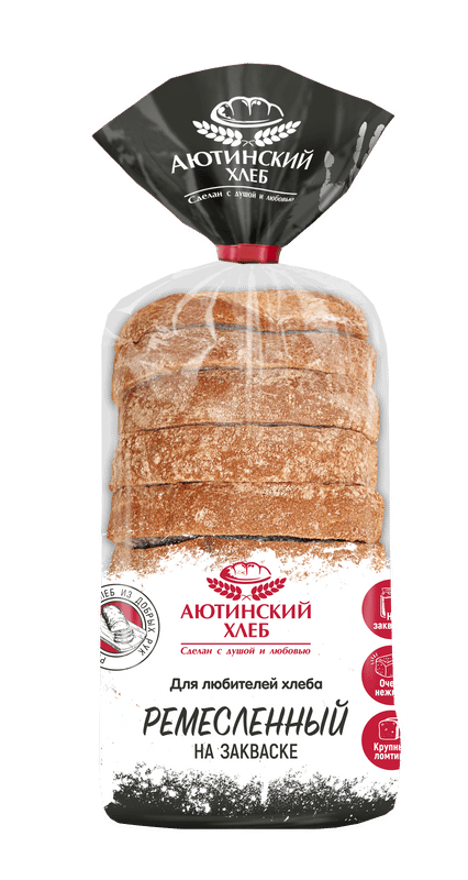 Хлеб Аютинский хлеб Ремесленный на закваске нарезка, 550г
