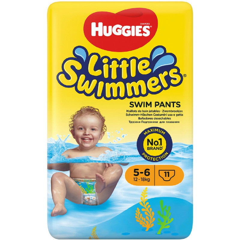 Подгузники-трусики Huggies Little Swimmers №5-6 12-18кг, 11шт — фото 1