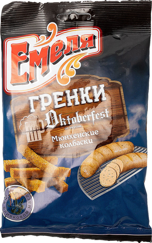 Гренки Емеля Oktoberfest со вкусом мюнхенских колбасок, 50г