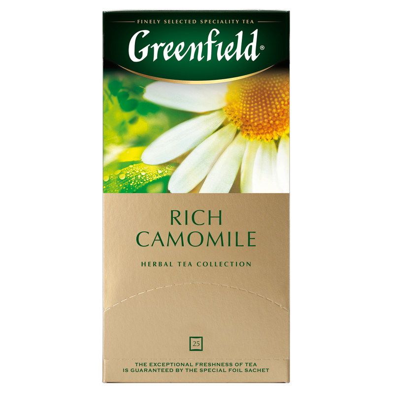 Чай Greenfield Rich Camomile травяной в пакетиках, 25х1.5г
