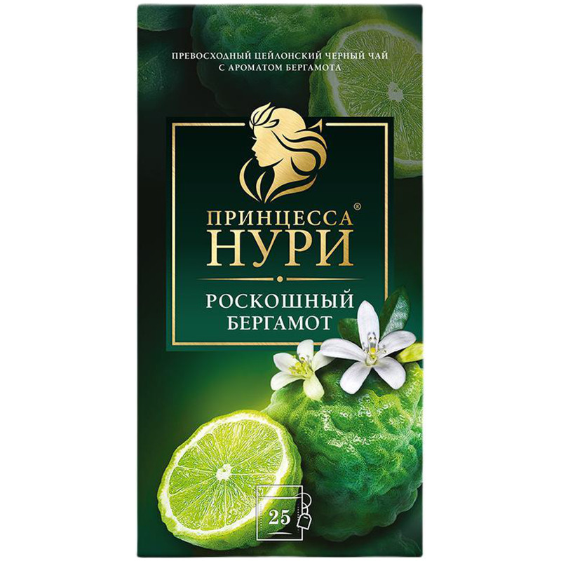 Чай Принцесса Нури чёрный с ароматом бергамота в пакетиках, 25х1.5г — фото 4