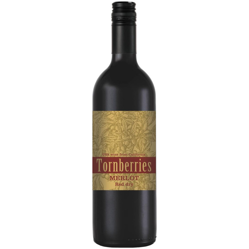 Вино Tornberries Мерло красное сухое 13%, 750мл