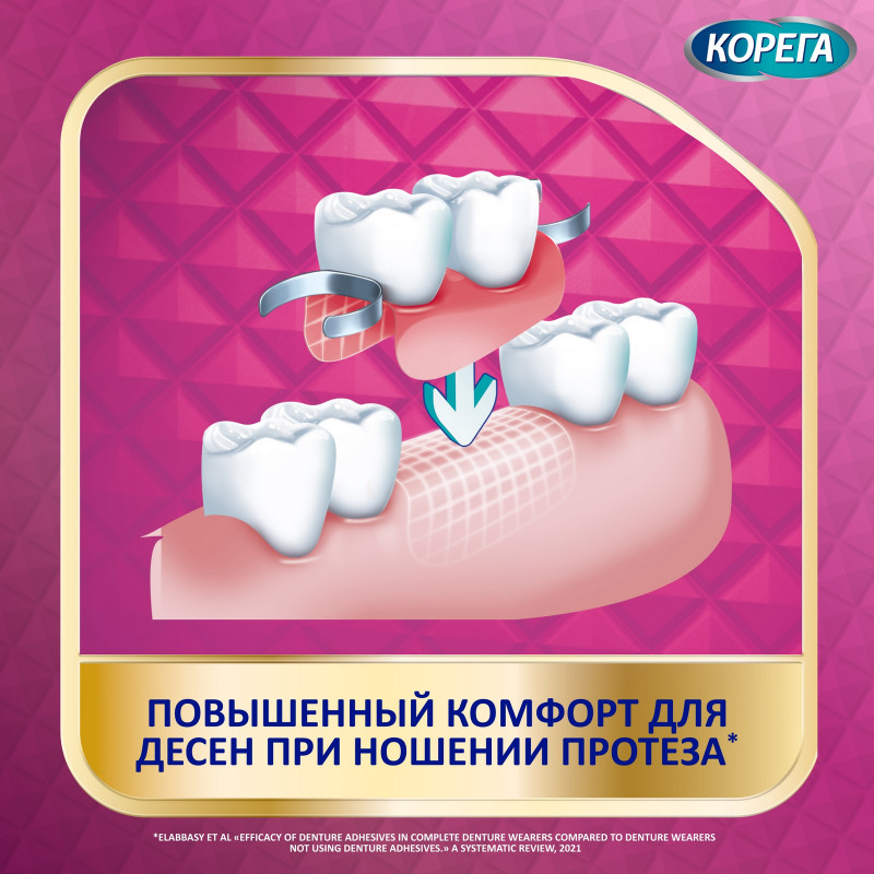 Крем Корега для фиксации зубных протезов Максимальная фиксация+комфорт, 40г — фото 3