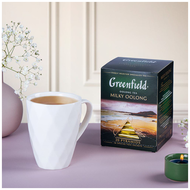 Чай Greenfield Молочный оолонг зелёный в пирамидках, 20х1.8г — фото 5