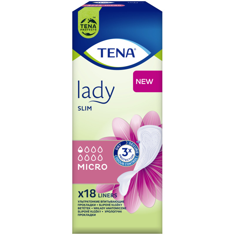 Прокладки женские Tena Lady Slim Micro впитывающие, 18шт — фото 1