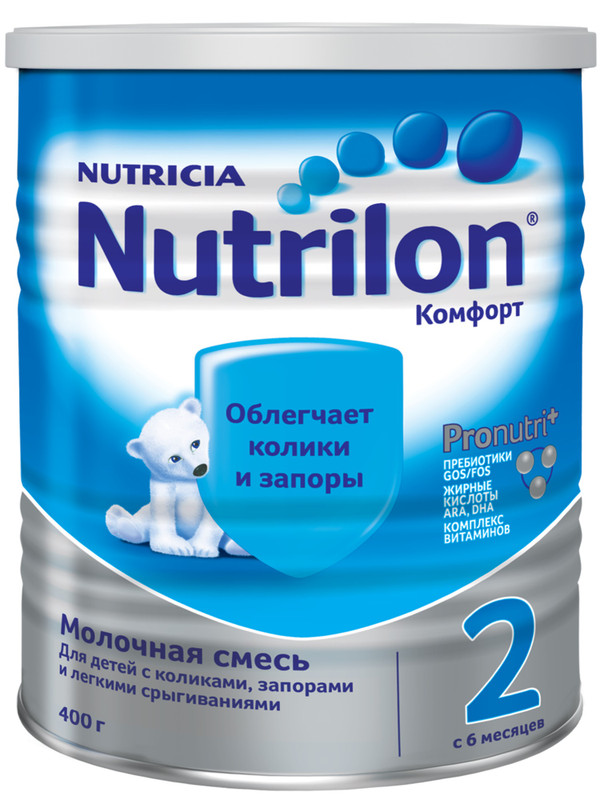 Смесь Nutrilon Комфорт 2 сухая молочная, 400г