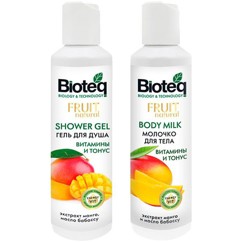 Подарочный набор Bioteq Витамины и тонус гель для душа + молочко для тела — фото 1