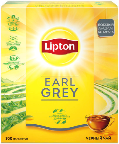 Чай Lipton чёрный байховый в пакетиках, 100х2г — фото 1