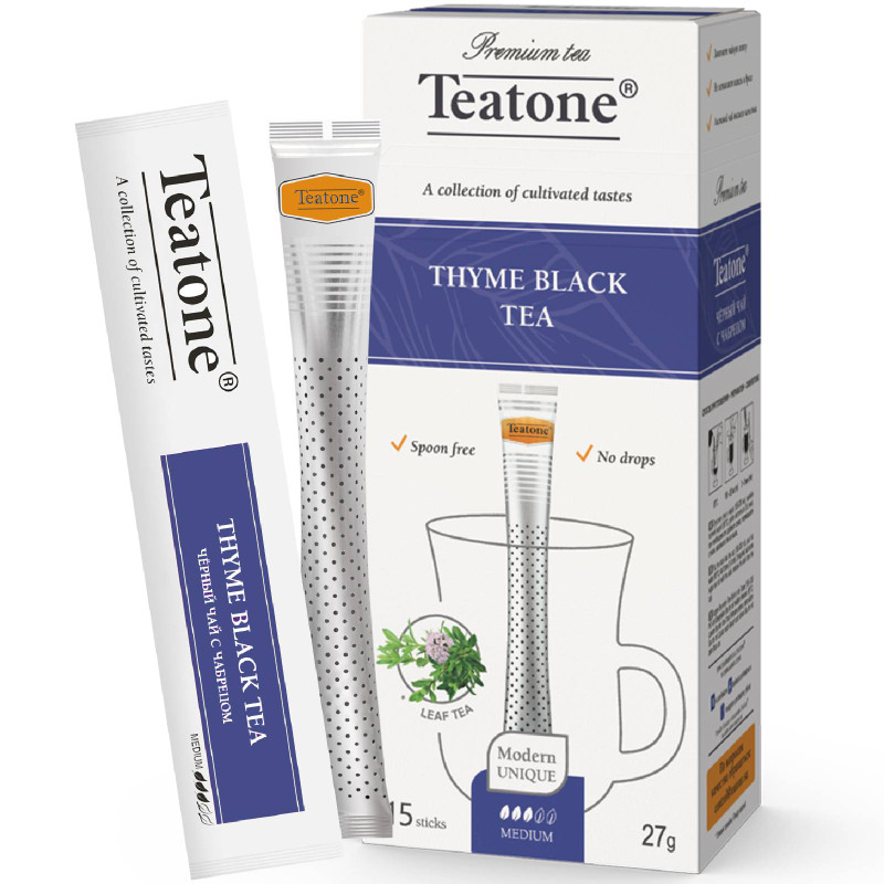 Чай Teatone чёрный с чабрецом, 15х1.8г — фото 1