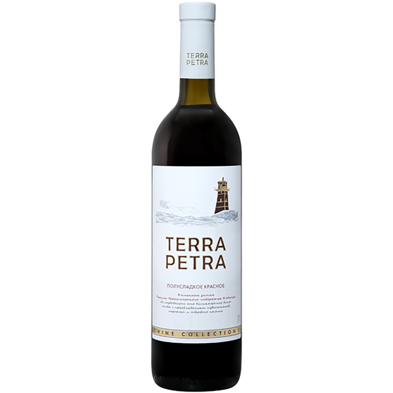 Вино Terra Petra красное полусладкое 10-12%, 750мл