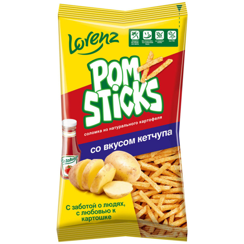 Чипсы Pomsticks картофельные соломкой кетчуп, 100г