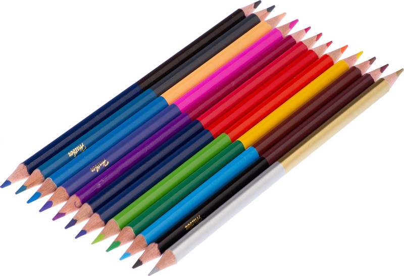 Набор карандашей Hatber двухсторонние 24 цвета, 12шт — фото 6