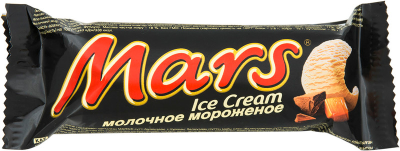 Мороженое молочное Mars с карамелью в глазури батончик, 41.8г — фото 2