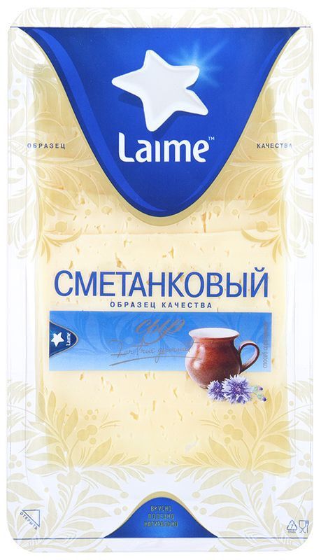 Сыр Laime Сметанковый ломтики 50%, 125г — фото 1