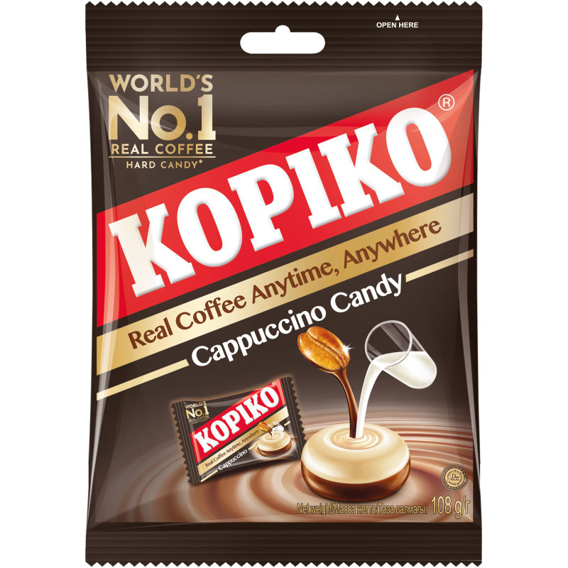 Карамель Kopiko Cappuccino Candy, 108г