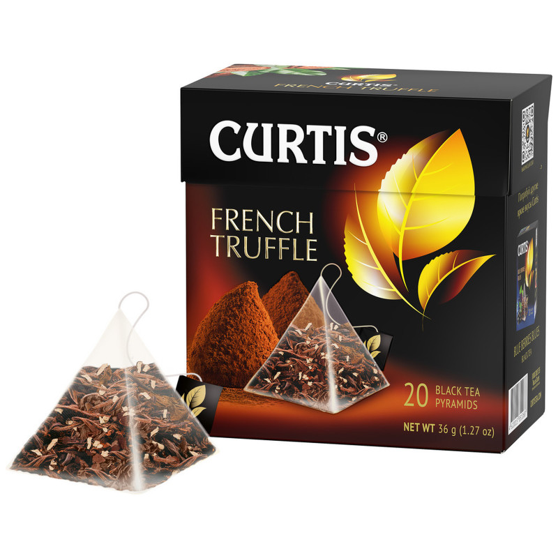 Чай Curtis French Truffle чёрный в пирамидках, 20х1.8г — фото 1