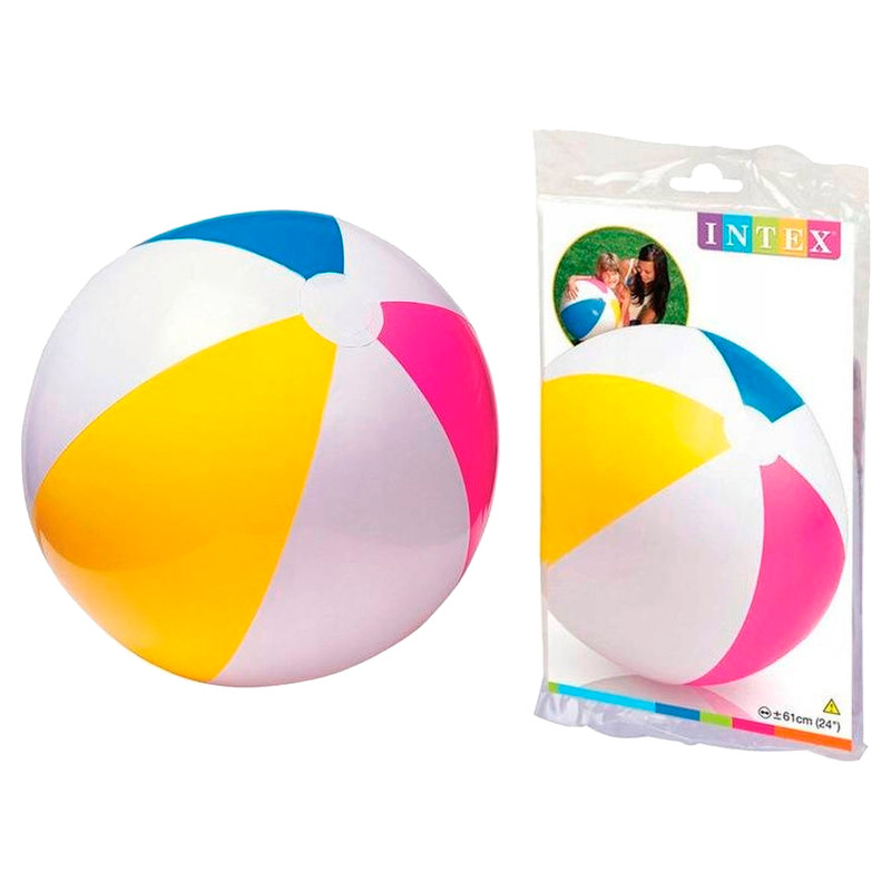 Мяч Intex Полосы цветные, 41см — фото 1